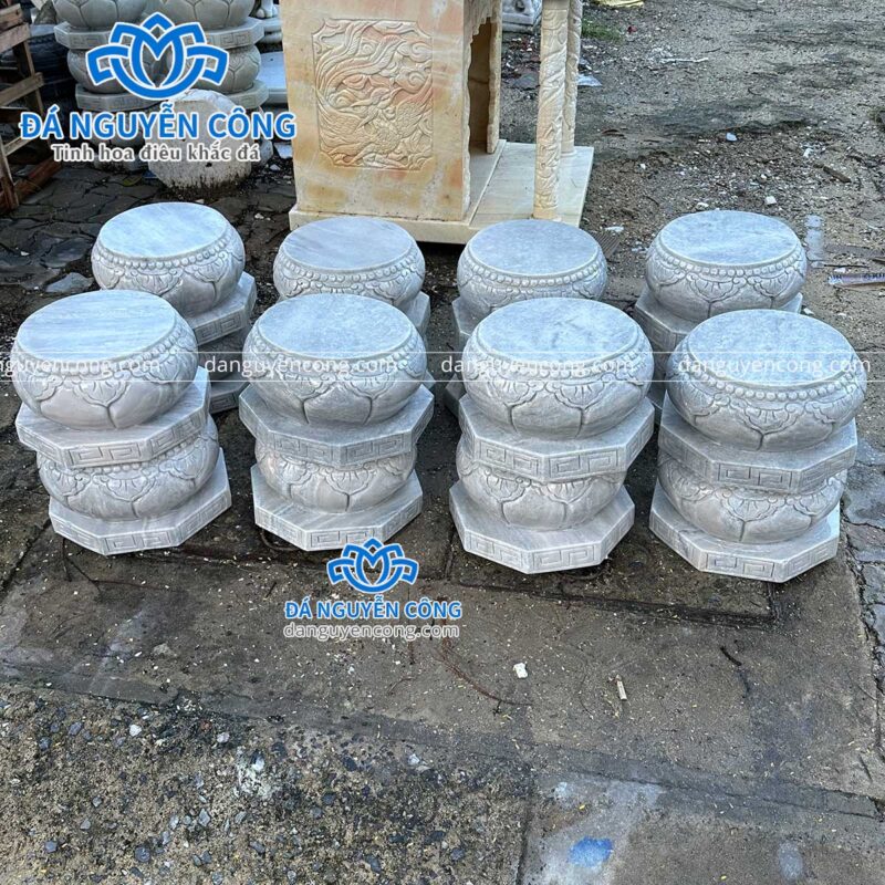 chân tảng đá kê cột nhà gỗ tròn đường kính 28